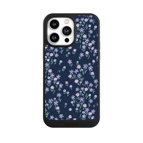 Apple iPhone 14 Pro Max NIVOcore Dark Blue Floral Theme