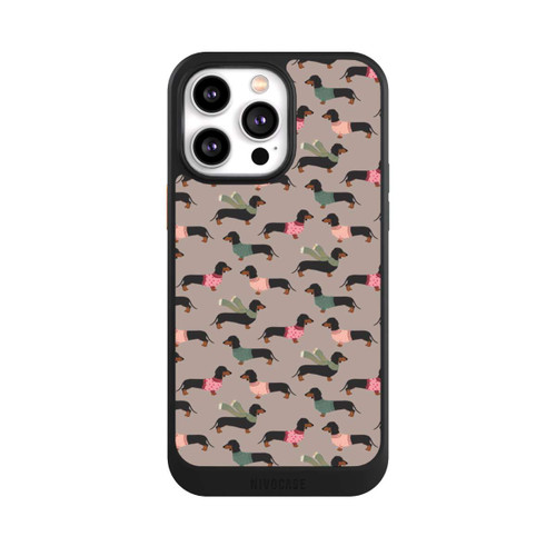 Apple iPhone 14 Pro Max NIVOcore Dackel Muster Winter