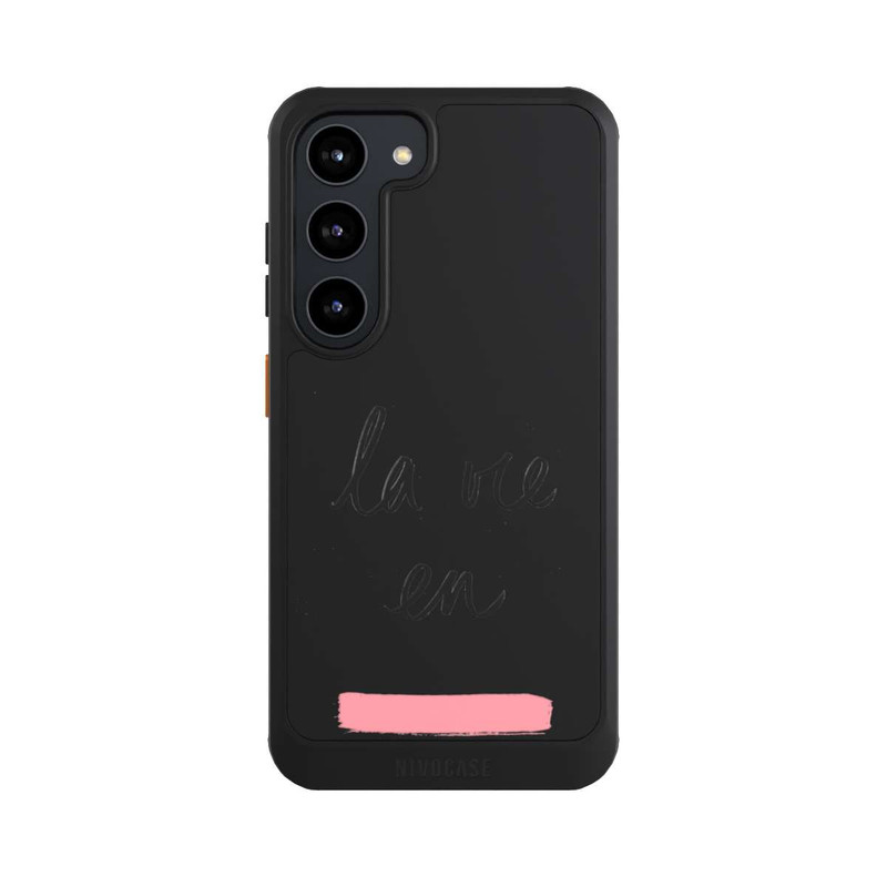 Galaxy S23 NIVOcore La vie en Pink Transparent