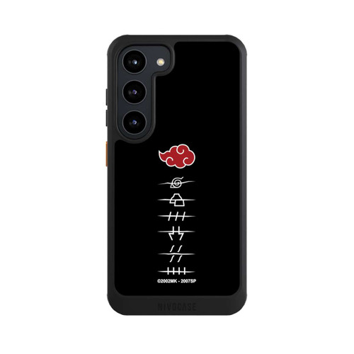 Samsung Galaxy S23 NIVOcore Akatsuki Mitgliedssymbole Schwarz