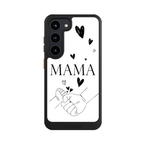 Samsung Galaxy S23 NIVOcore Muttertag Line Art Hände Schwarz Weiß