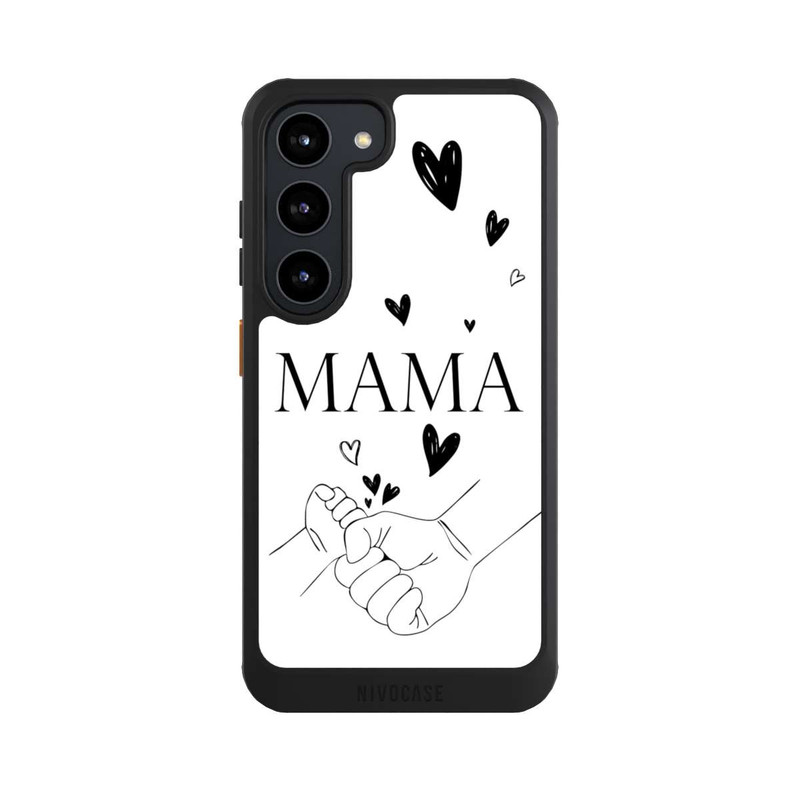 Galaxy S23 NIVOcore Muttertag Line Art Hände Schwarz Weiß