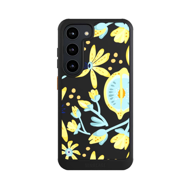 Galaxy S23 NIVOcore Sommerliches Zitronenmuster Transparent