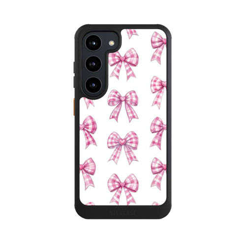 Samsung Galaxy S23 NIVOcore Pink Gingham Hearts and Bows