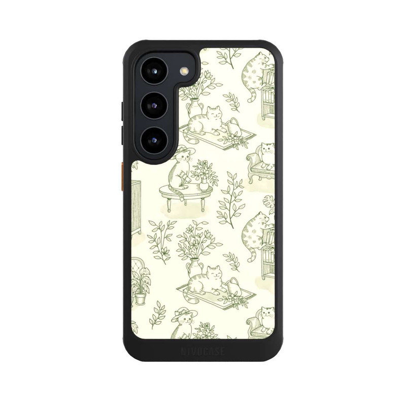 Galaxy S23 NIVOcore Chonky Cats Toile de Jouy