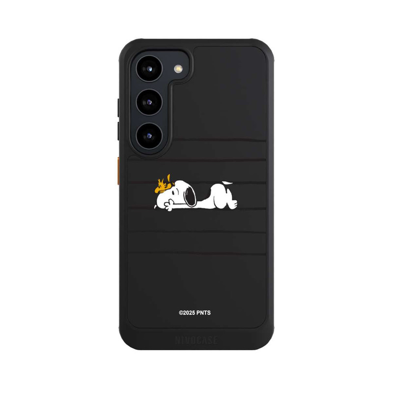 Galaxy S23 NIVOcore Snoopy Woodstock Streifen Peanuts Transparent