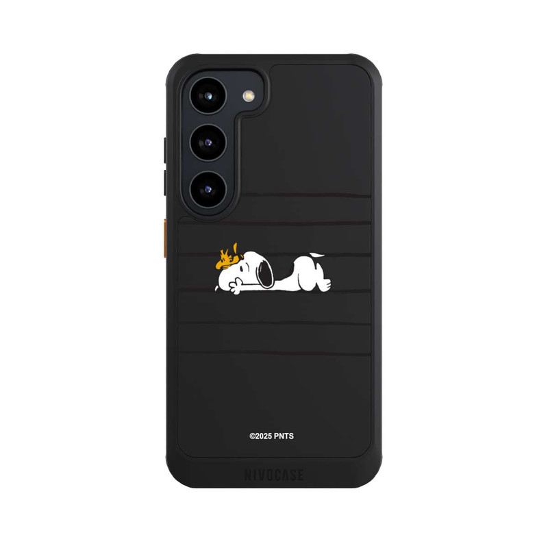 Galaxy S23 NIVOcore Snoopy Woodstock Stripes Peanuts Transparent