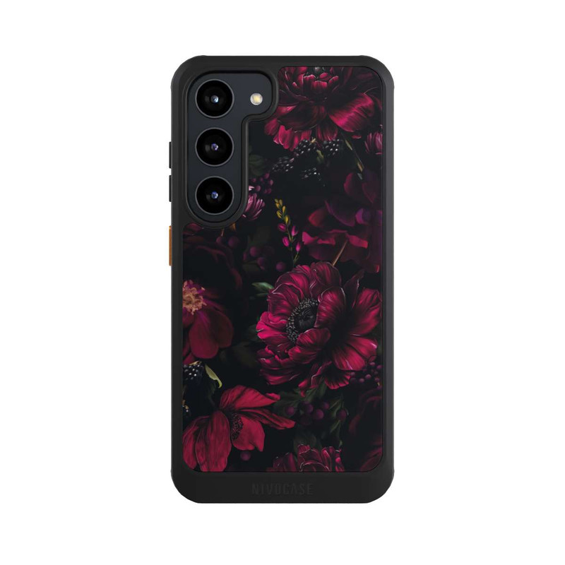 Galaxy S23 NIVOcore Dunkle Rote Blumen Liebe