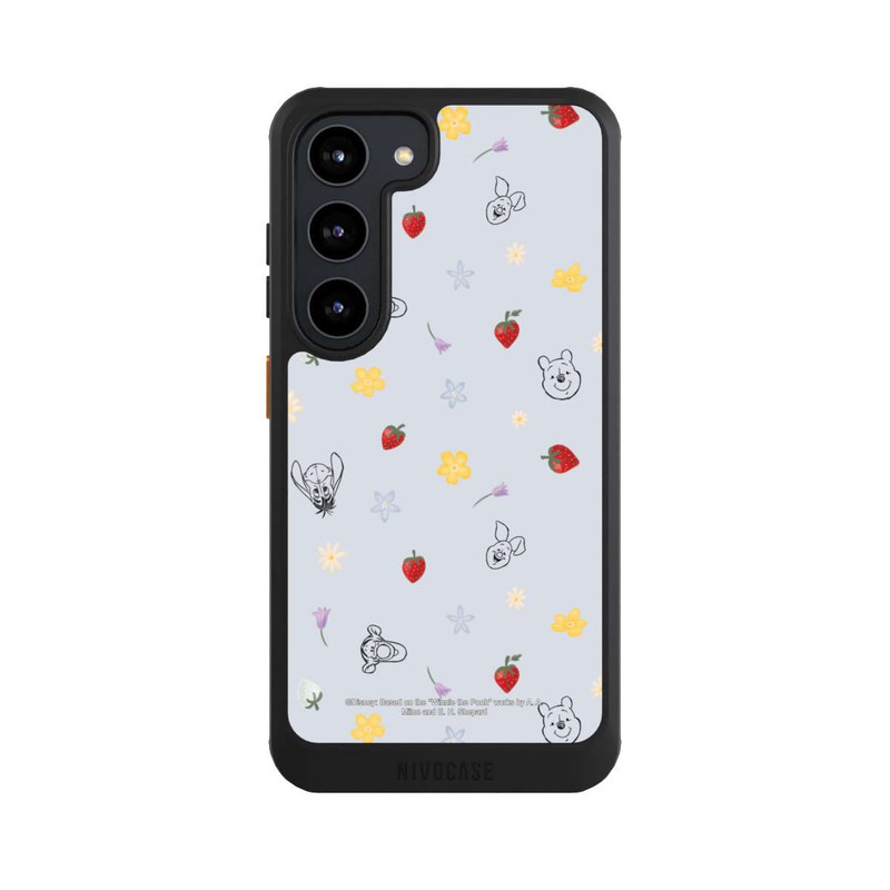 Galaxy S23 NIVOcore Winnie Puuh und Freunde Erdbeer Muster Blau