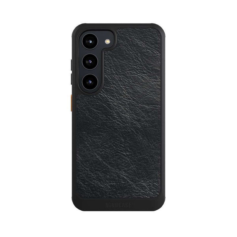 Galaxy S23 NIVOcore Schwarzer Lederlook Hintergrund