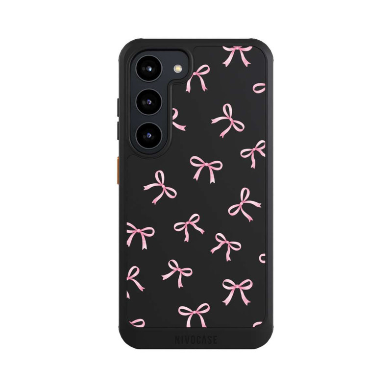 Galaxy S23 NIVOcore Pink Bows transparent with AI