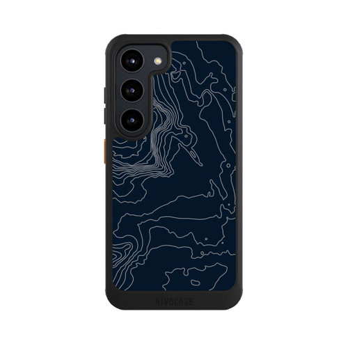 Samsung Galaxy S23 NIVOcore Berg Höhenlinien Dunkel