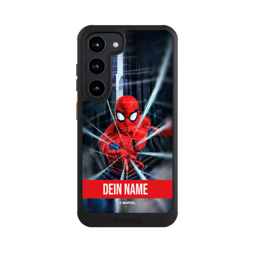 Samsung Galaxy S23 NIVOcore Spiderman Webs in Action Personalisierbar