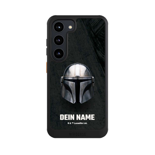 Samsung Galaxy S23 NIVOcore Star Wars Mandalorian Black Helmet Personalisierbar