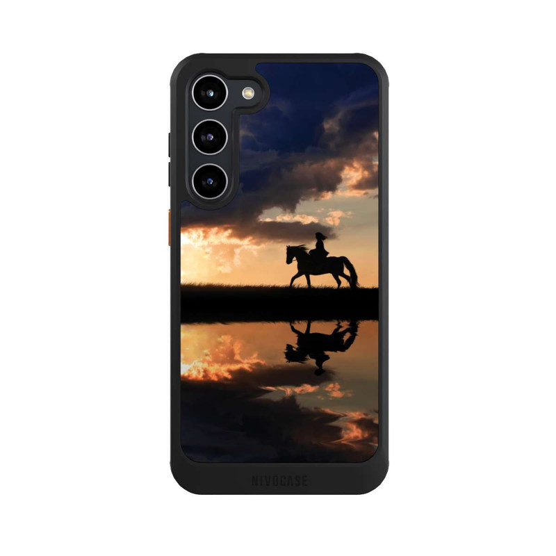 Galaxy S23 + NIVOcore Ausritt im Sonnenuntergang