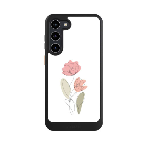 Samsung Galaxy S23+ NIVOcore Flower Line Art Red