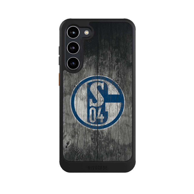 Galaxy S23 + NIVOcore Schalke 04 Holz Look