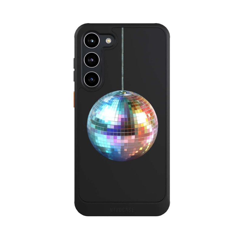 Galaxy S23 + NIVOcore Discokugel Party Blau Gold Transparent mit KI