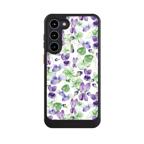 Samsung Galaxy S23+ NIVOcore Purple Wildflowers Pattern Watercolor