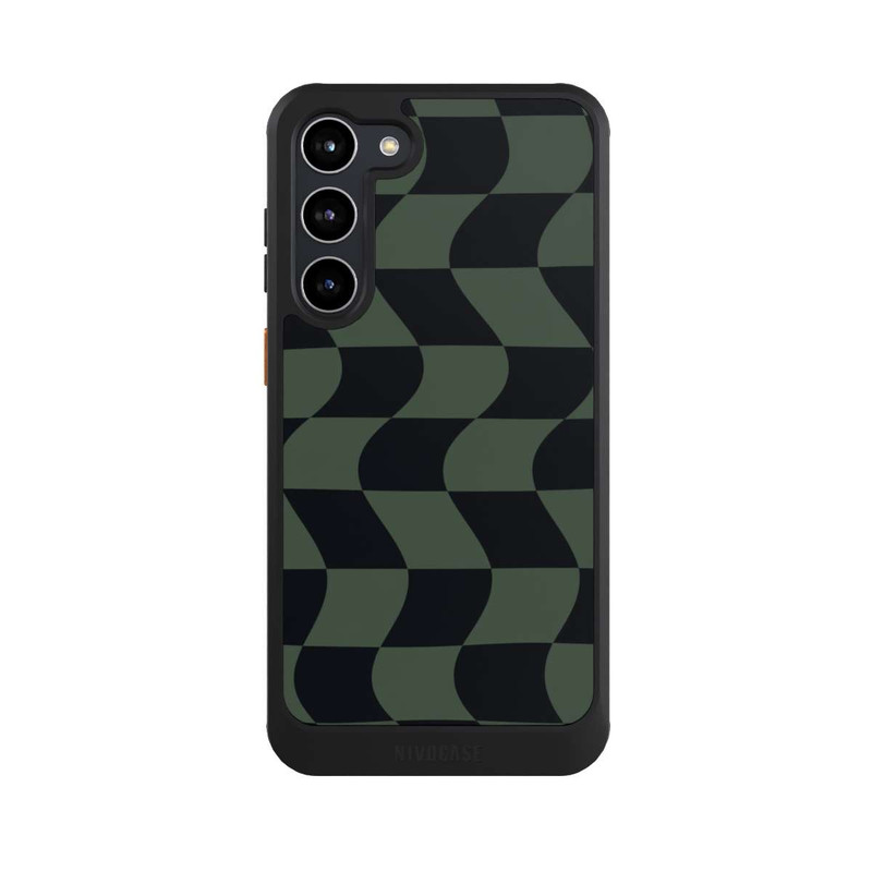 Galaxy S23 + NIVOcore Checked Pattern Green Black