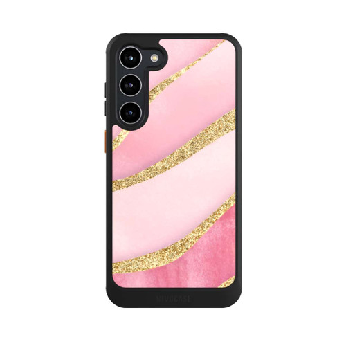Samsung Galaxy S23+ NIVOcore Pink Marble Goldprint Stripes