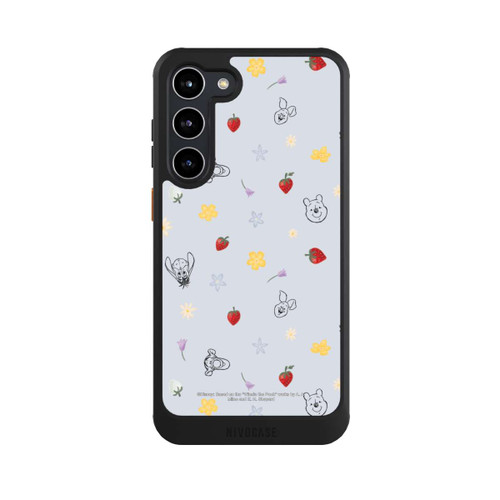 Samsung Galaxy S23+ NIVOcore Winnie Puuh und Freunde Erdbeer Muster Blau