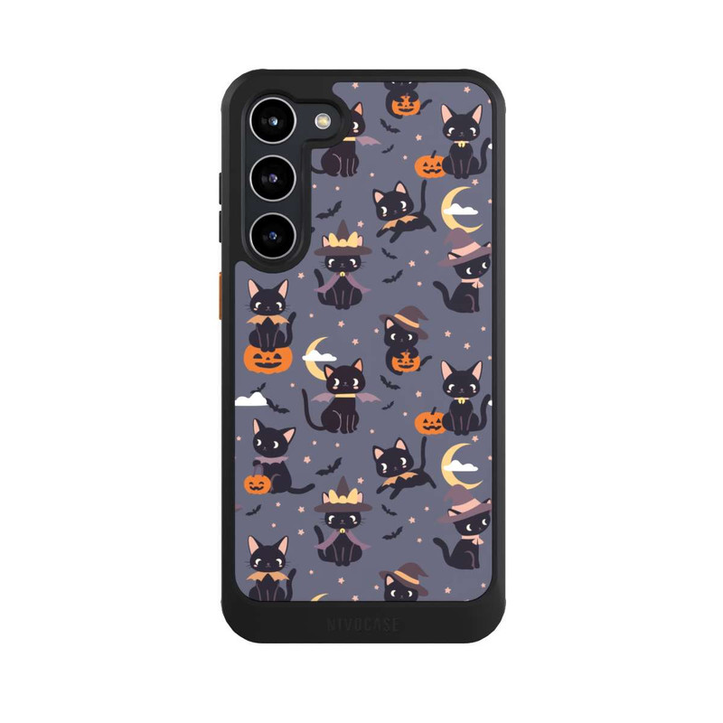 Galaxy S23 + NIVOcore Cute Halloween Witch Cats and Pumpkins