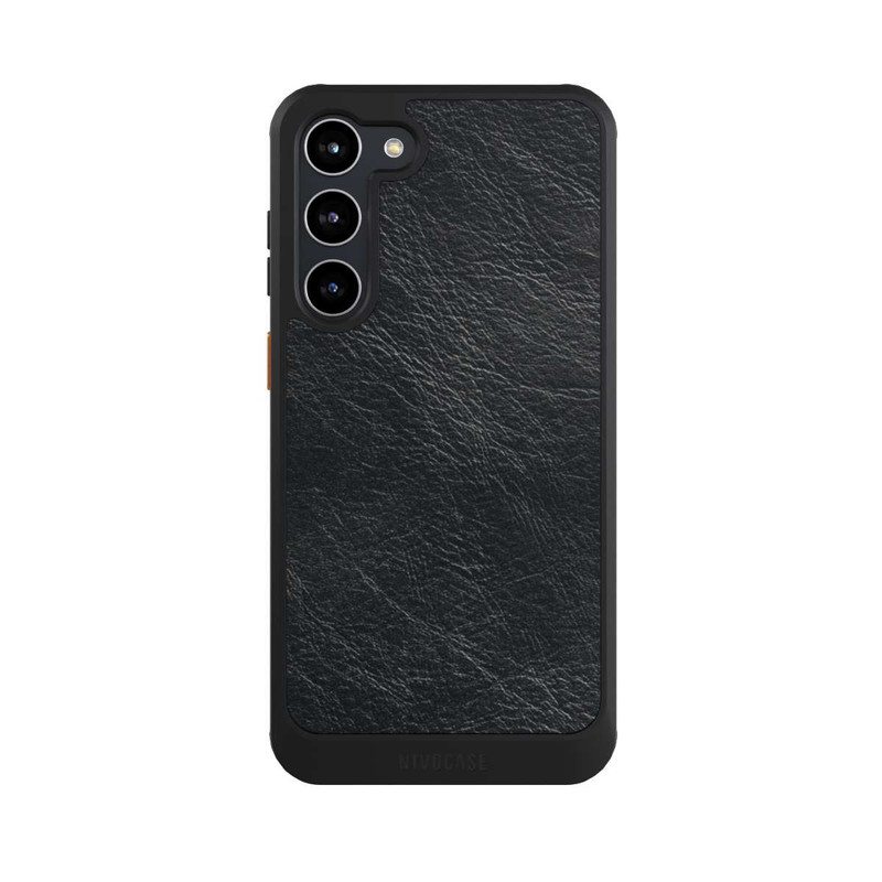 Galaxy S23 + NIVOcore Fond Aspect Cuir Noir