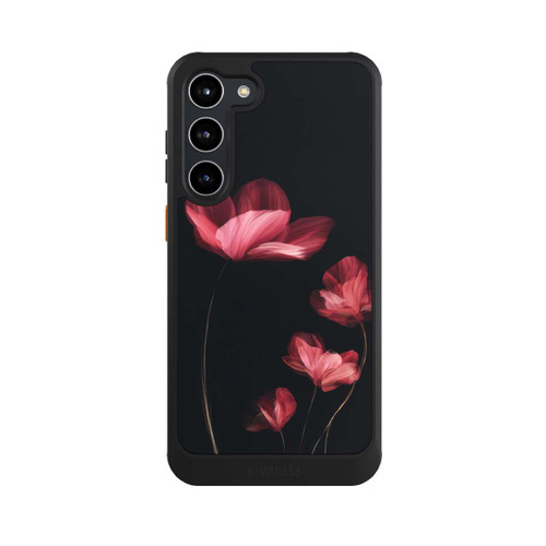Samsung Galaxy S23+ NIVOcore Burgunder Blüten schwarz