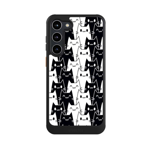 Samsung Galaxy S23+ NIVOcore Katzentapete Schwarz Weiß