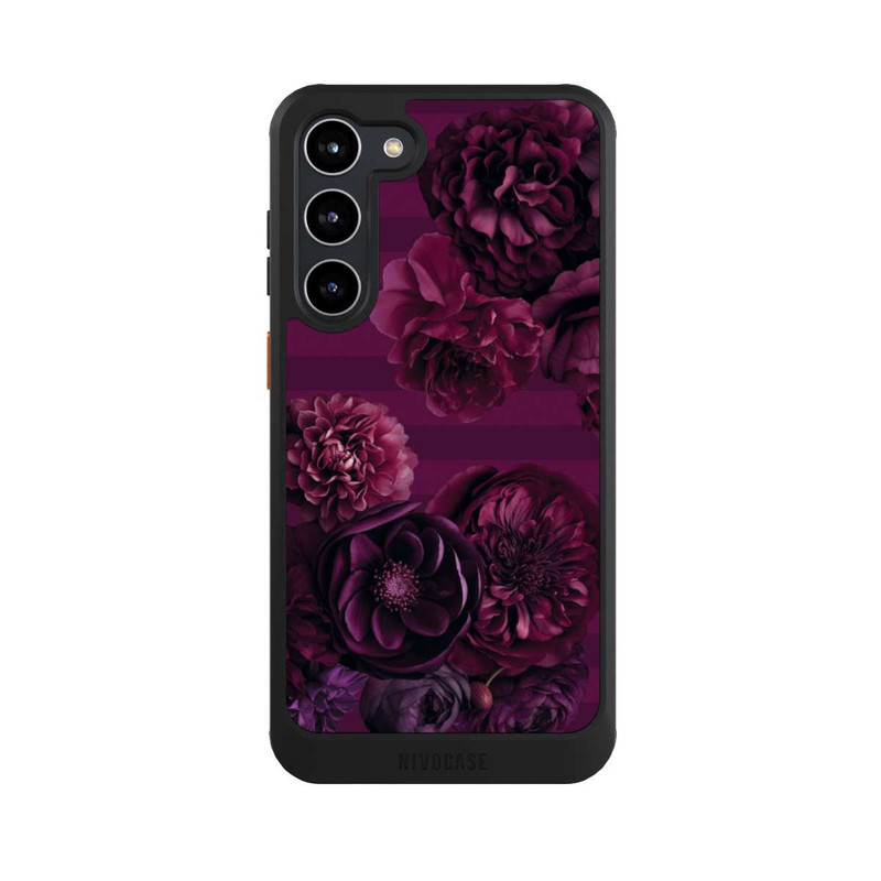 Galaxy S23 + NIVOcore Majestic Baroque Blossom Dream Burgundy Pink with AI