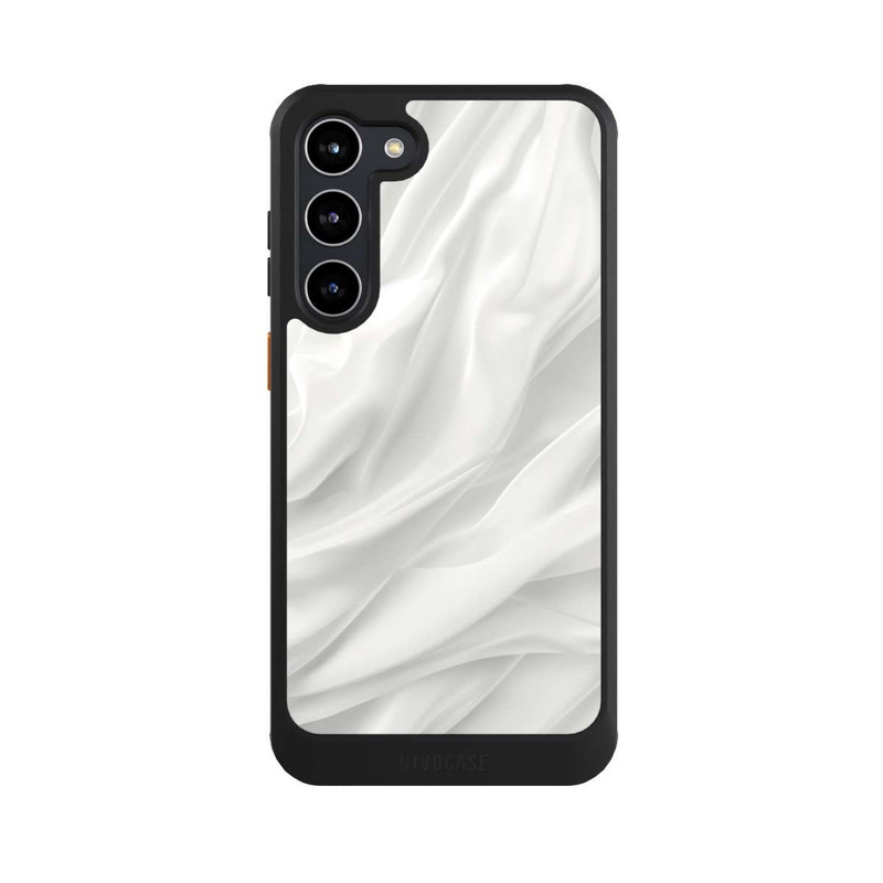 Galaxy S23 + NIVOcore Weiße Seidenmatte Textur mit KI