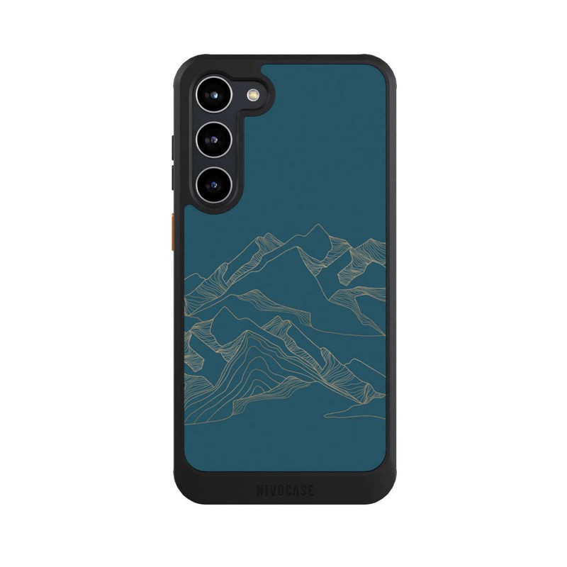 Galaxy S23 + NIVOcore Berglandschaft blau