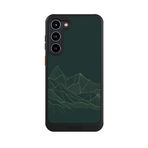 Samsung Galaxy S23+ NIVOcore Berg Line Art Grün