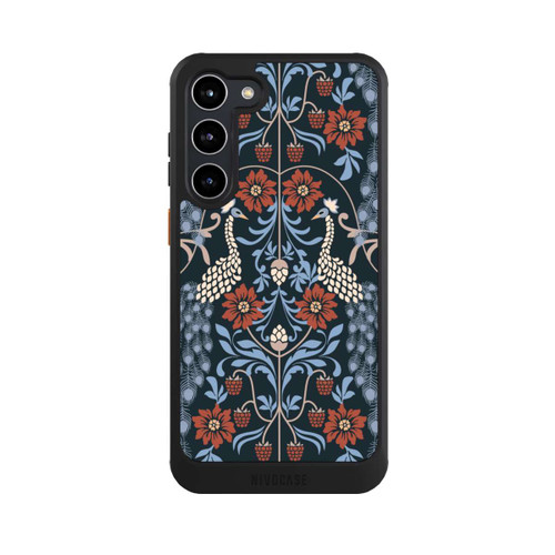 Samsung Galaxy S23+ NIVOcore Vintage Peacock Garden Arts and Crafts Floral Dark