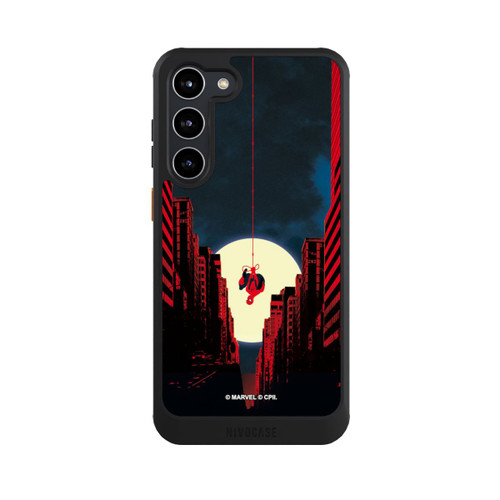 Samsung Galaxy S23+ NIVOcore Spider-Man Marvel between Skyscrapers