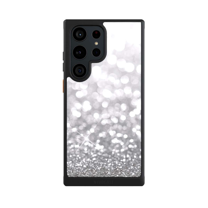 Galaxy S23 Ultra NIVOcore Pluie de Paillettes Argentées Look
