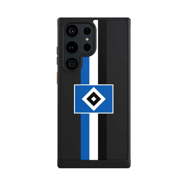 Galaxy S23 Ultra NIVOcore HSV Streifen - Blau-Weiß-Schwarz - ohne Hintergrund