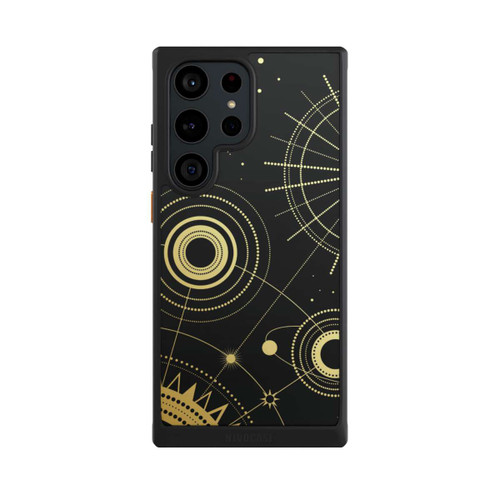 Samsung Galaxy S23 Ultra NIVOcore Schwarzer und goldener Look Abstrakt