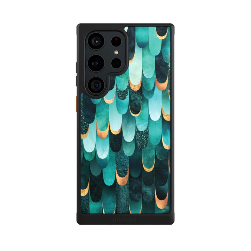 Galaxy S23 Ultra NIVOcore Gefiedert Türkis Golddruck