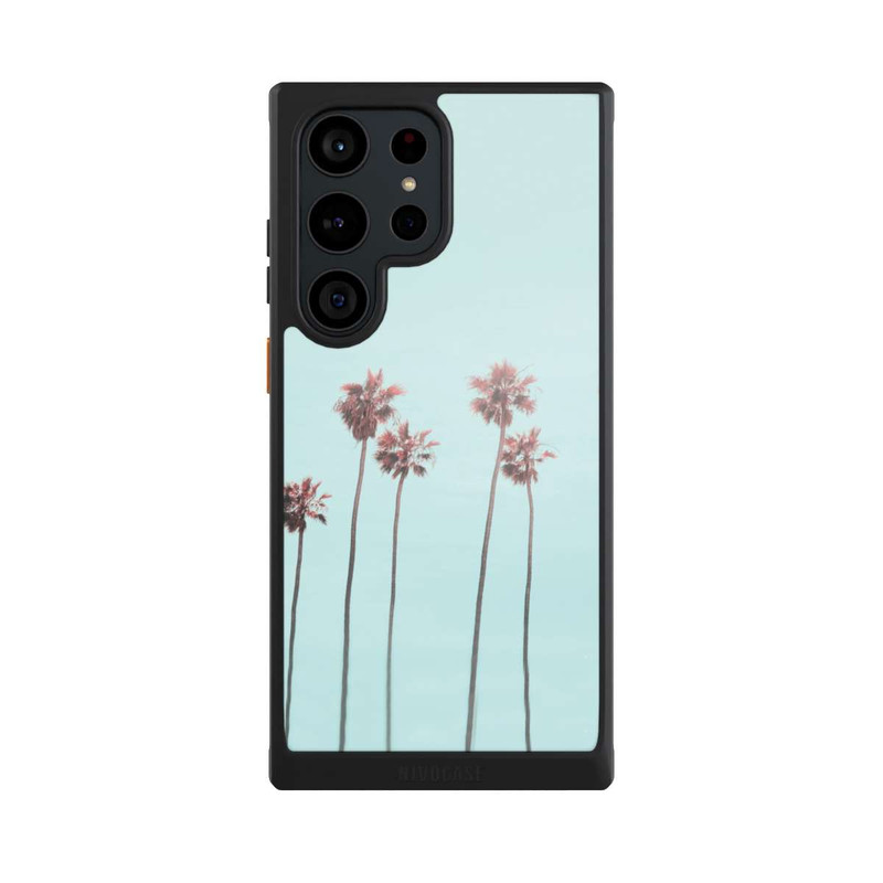 Galaxy S23 Ultra NIVOcore Paradis des palmiers de plage rose