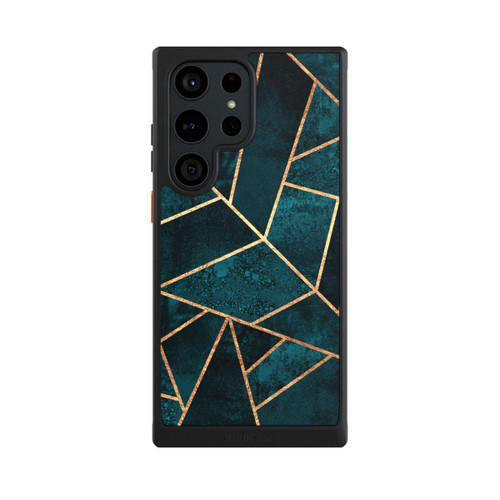 Samsung Galaxy S23 Ultra NIVOcore Tief Blaugrün Stein Gold Druck