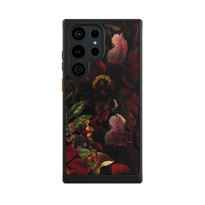 Galaxy S23 Ultra NIVOcore Dunkle Rote Vintage Barock Rosen
