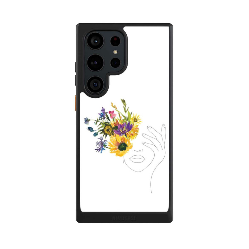 Galaxy S23 Ultra NIVOcore Line Art Tournesols femme