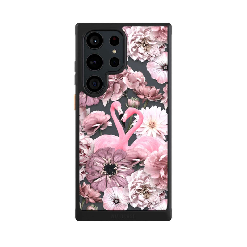 Galaxy S23 Ultra NIVOcore Flamingos in Blumen Muster