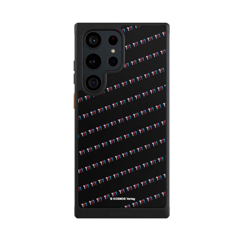 Galaxy S23 Ultra NIVOcore Drei Fragezeichen Muster Schräg