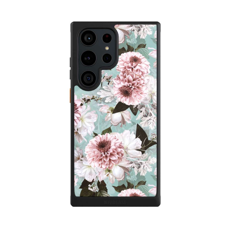 Galaxy S23 Ultra NIVOcore Fond des Fleurs Bleus Baroques