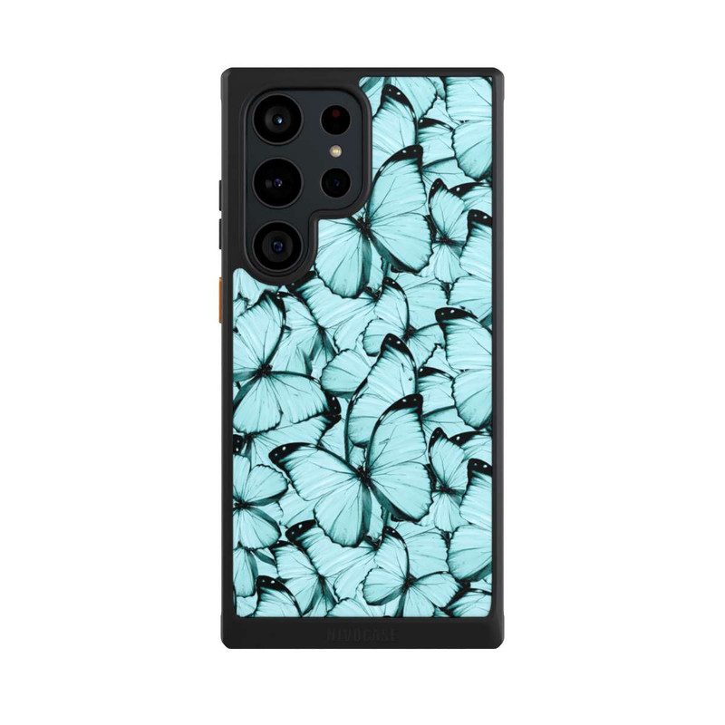 Galaxy S23 Ultra NIVOcore Teal Butterflies