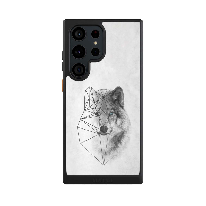 Galaxy S23 Ultra NIVOcore Polygonaler Wolf