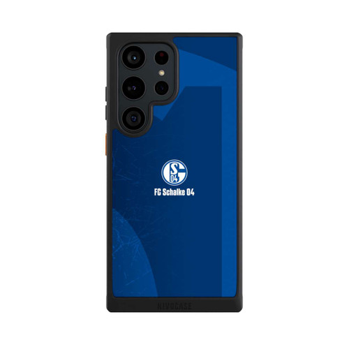 Samsung Galaxy S23 Ultra NIVOcore Schalke 04 Blauer Hintergrund Mit Logo